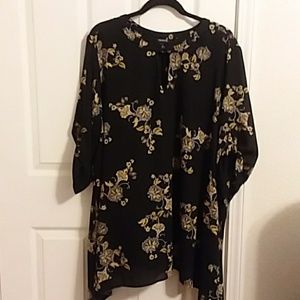 Torrid black and gold blouse